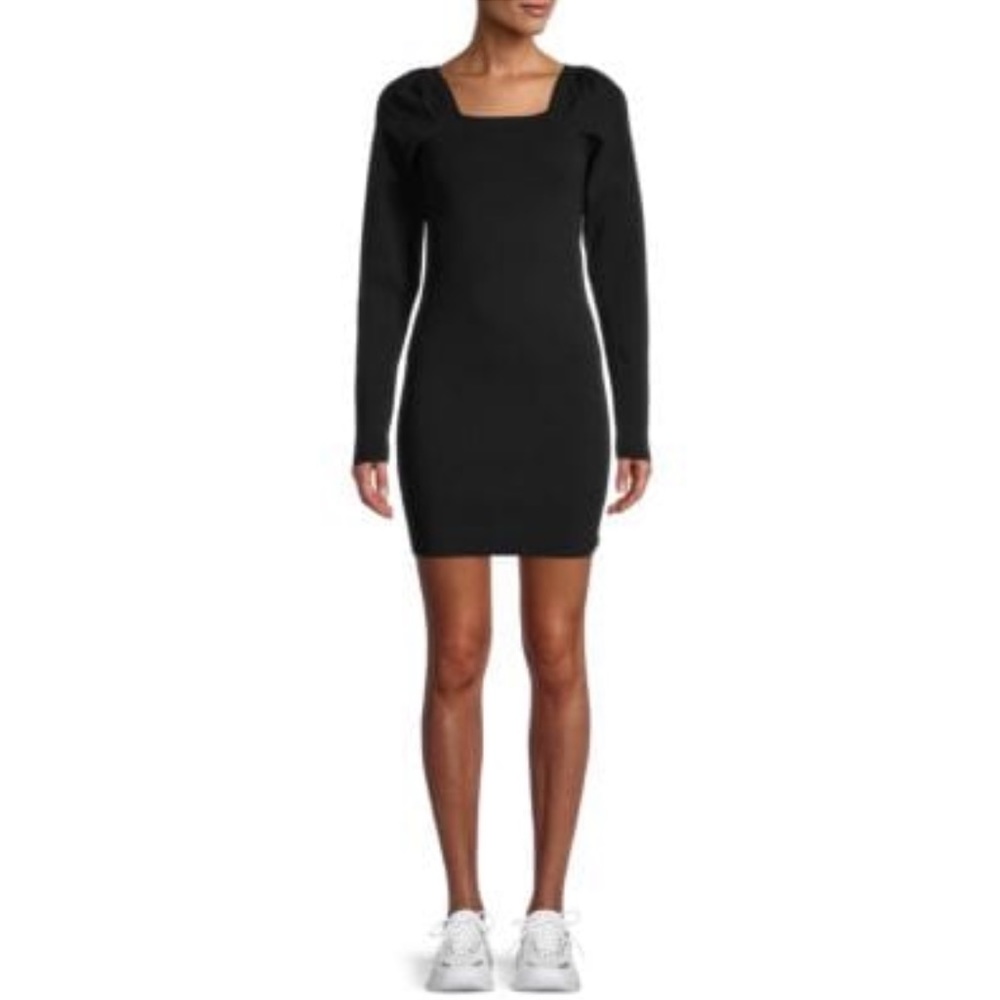 NWT 525 America Black Puff Sleeve Dress | XS